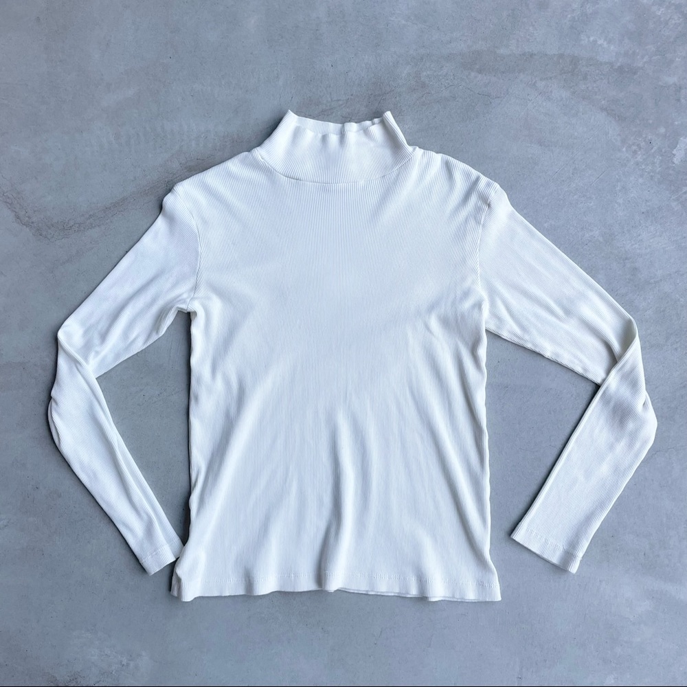 esby apparel | white mock neck turtleneck medium